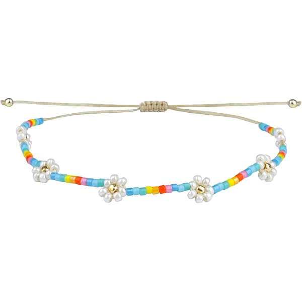 KELITCH Womens Strand Armbanden Boho Miyuki Kralen Vriendschap Armbanden Nieuwe Zomer Strand Regenboog Armbanden
