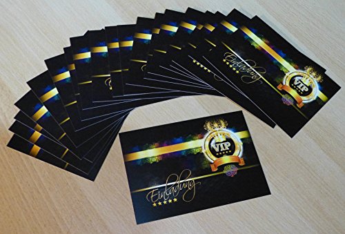 VIP Einladungskarten – Postkarten Einladung zur VIP Party – VIP Geburtstag Erwachsene / Jugendliche – Einladungskarten ausgefallen – 10 oder 20 Stück - 2