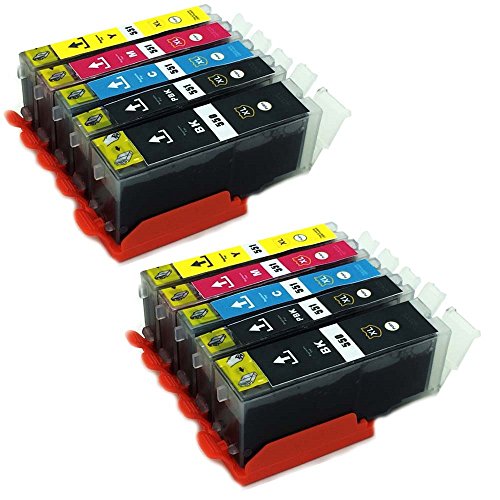 10 kompatible XL Tinten Patronen mit Chip für CANON MG5450 MG5550 MG6350 MG6450 MG7150 MX725 MX925 / Canon ip7250 ip8750 / Canon ix6850 sie bekommen 2 x Canon PGI 550BK / 2 x Canon CLI 551BK / 2 x Canon CLI 551C / 2 x Canon CLI 551M / 2 x Canon CLI 551Y Kompatibel XL Version