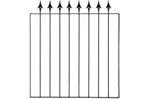 GRANGEWOOD FENCING SUPPLIES LTD 810mm wide x 935mm high Black Wrought Iron Spear Top Pedestrian Garden Gate