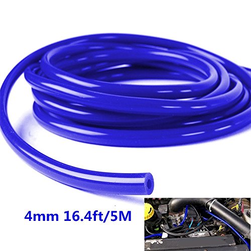 1 pieza azul tubos de coche vehículo silicona 4 mm X 5m manguera de vacío tubo tubo de silicona (16.4 ft 5 m)