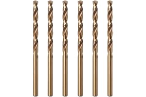 Misuyue 8% Cobalt Drill Bits, Metal Drill Bit Set 2.2mm, 6pcs HSS M42 Carbide Twist Drill Bit for Metal Stainless Hard Steel Aluminum, Wood Drill Bits