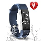 Letsfit Fitness Tracker Fitness Armband Schrittzähler mit Pulsmesser Aktivitätstracker Pulsuhren Bluetooth Smart Armband Uhr Schrittzähler mit Schlafmonitor Kalorienzähler kompatibel mit Smartphone
