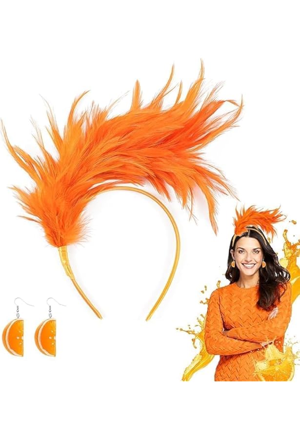 Déguisement Orange Fruit Taille Unique Funidelia - Tunique Et Serre-tête En Polyester, Pour Halloween, Carnaval Et Fêtes Costumées