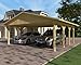Produktbild Carport Satteldach MONACO I - 600 x 600 cm Leimbinder Fichte Satteldachcarport
