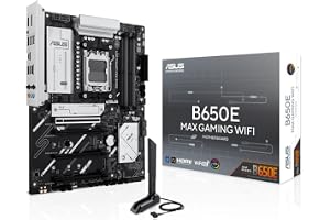 ASUS B650E Max Gaming WiFi AM5 ATX Motherboard, AMD B650 Chipset, 4x DIMM DDR5 Slots, Up to 256GB Max Memory, PCIe 5.0 x16, 3x M.2 Slots, Wi-Fi 6E & Bluetooth v5.3 - Black