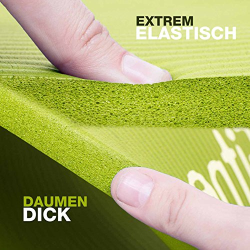 Fitnessmatte ideal für Pilates, Gymnastik, Heimsport und Yoga ab 0,8cm Dicke bis ca. 2cm / Maße 183×61 bzw 190×100 / In vielen Farben erhältlich ( navyblau schwarz grün pink türkis grau lila ). Perfekt für empfindliche Personen – sehr weich – auch zum Balance-Training verwendbar. Die ideale Yogamatte / Sportmatte / Sportunterlage / Gymnastikmatte / Pilatesmatte / Trainingsmatte - 3