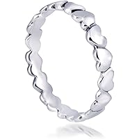 MATERIA Herz Ring Silber 925 - Silberring dünn Liebe Schmuck für Damen Mädchen Gr. 51 54 57 58 60 62 in Etui SR-74