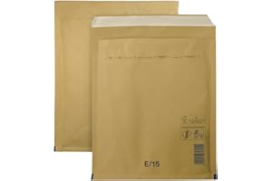 Netuno 10 buste imbottite per spedizioni E5, 240 x 275 mm, colore marrone, con imbottitura imbottita, in materiale riciclato, resistente agli strappi, con pellicola ad aria