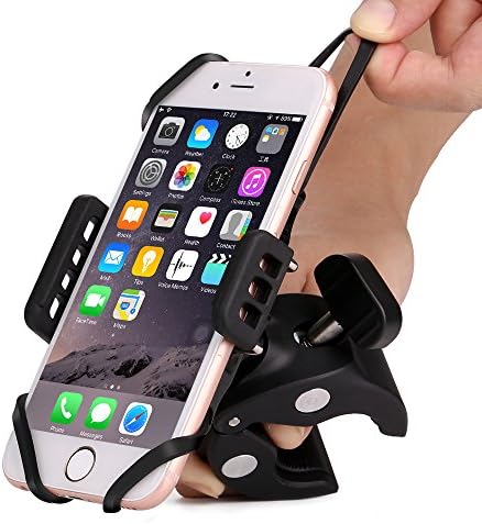 Bike Mount, Patekfly Bike Phone Holder Universal Mountain &amp; Road Bicycle Motorcycle Holder 360 Degree Handlebar Cradle Holder for iPhone 7/7Plus/6s/6Plus/5S, Android Smartphones