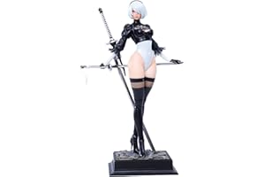 Ciyoulio Figure anime cool videogioco Yorha 2B figura con accessori per la testa, grande figura automobilistica n. 2 Type B anime modello figure desktop manga statua