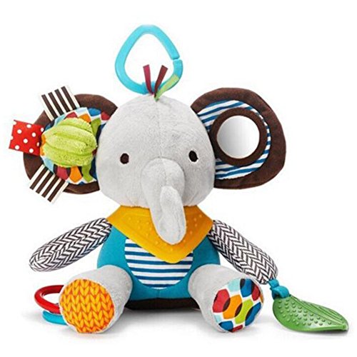 Highdas 2016 Multifuncional Peluches Molar Bite pegamento entrada bebé cama colgante (elefante)