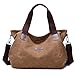 Produktbild FANGDADAN Umhängetaschen,Schultertasche,Handtasche,Frauen Canvas Retro Mode Einfach Große Kapazität Cross-Body Beutel,Weiblichen Messenger Bag Pendler Pauschalreisen Tote Braun