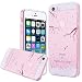 Produktbild iPhone SE Hülle, iPhone 5S Durchsichtig Schale, We Love Case Weich Soft Gel Silikon Bumper Mit Harten PC Schutzhülle Hülle Etui Cover Protective Handy Tasche Rückseite Hardcase Abdeckung Landschaft Schale für Apple iPhone 5 5S SE - Weiße Blütenblätter