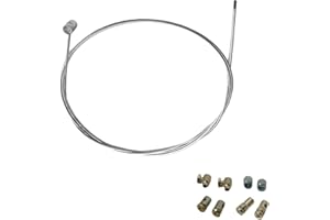 FortuneGlobe Câble d'embrayage 1.3MØ2mm Universel, avec Serre-Câbles, Compatible avec Motos, Quads et Tondeuses, Kit de Réparation Durable et Polyvalent Pièce Essentielle pour des