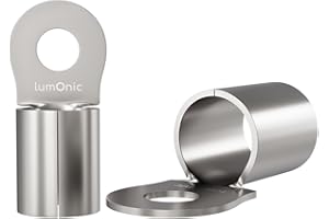 Lumonic 10x cosses à sertir nues 70-95mm² I cosses à sertir M10 non isolées I cosses M10, cosse tubulaire 70mm2 95mm2 œillets annulaires, connecteur à sertir