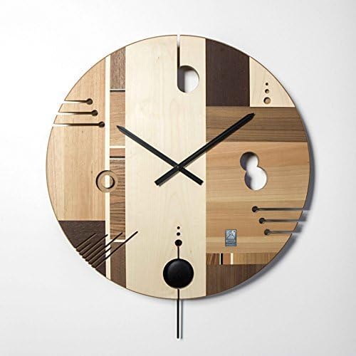 Midarte ESSENTIAL MAPLE, Wooden Wall Clock made by Italian artisan, contemporary furniture. Home Decoration, Bedroom, Living Room, Ø 60cm.