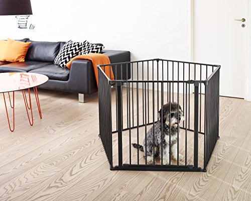 Scandinavian-Pet-Design-56826-92600--85-Puppy-Puppy-Dog-Cat-Rabbit-Pig-Guinea-Playpen-Play-Pen-Run-Black