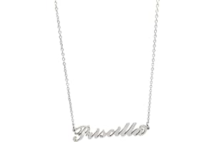 ARGENTO E DINTORNI Collana in acciaio con il nome per donna regolabile in corsivo colore argento anallergica girocollo
