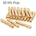 Produktbild 60 grosse Wäscheklammern aus Holz für Wäscheleine Crafts
