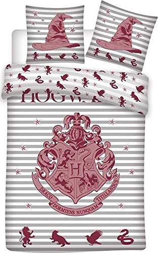 Aymax Harry Potter - Juego de Cama Infantil, poliéster, 140 x 200 + 63 x 63 cm