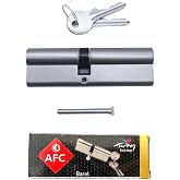 AFC T&uuml;rk Malı Barel Silindir Kilit, 100 mm, Anahtarlı, G&uuml;m&uuml;ş