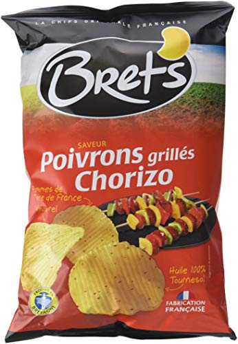 Bret's Chips Arôme Poivrons Grillés Chorizo 10 Paquets 125 g