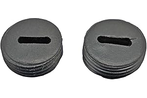 KRAFTFELD 1 paire de bouchons de charbon moteur 12, 13, 14, 15, 16, 17, 18, 20, 22 mm - Capuchon de fermeture à vis (12 x 5 mm)