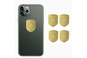 Wetben EMF Anti - rayonnement Autocollant Protecteur, Ordinateur Portable téléphone Portable Autocollant Protecteur Baffle Tablette Baffle 5G Wi - FI Bluetooth Protecteur neutralisateur (Doré-4pcs)