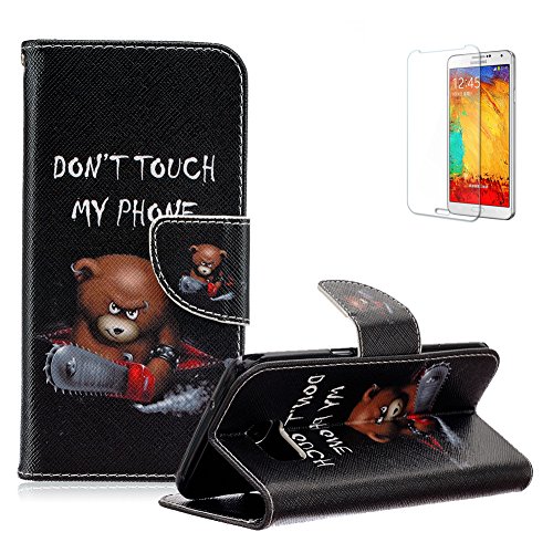 Samsung Galaxy S7 Edge Leder Etui Tasche Handytasche,Funyye Samsung Galaxy S7 Edge Stand Hülle Etui with Karte Halterung Leder Wallet Klapphülle Flip Book Case,[Braun Bär Muster] Flip Case Wallet Cover Tasche PU Leder Handytasche Handyhülle Schutz Hüllen im Bookstyle Ledertasche mit Stand Funktion Kartenfächer Magnetverschluss Magnet Etui Telefon-Kasten Handyhülle Standfunktion Handycover für Samsung Galaxy S7 Edge + 1 x Frei Displayschutzfolie