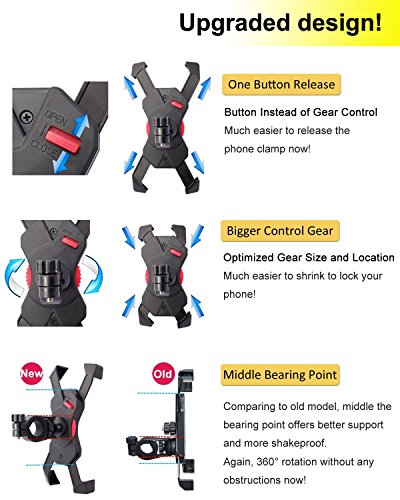 Supporto Bici Smartphone - Porta Telefono Moto Universale per il Manubrio della Bici
