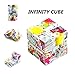 Produktbild Unendlicher Würfel, P.LOTOR Magic Infinity Flip Cube Edc Fidgeting Square Shaped Release Stress Spielzeug für Angst und Langeweile, Splash Ink