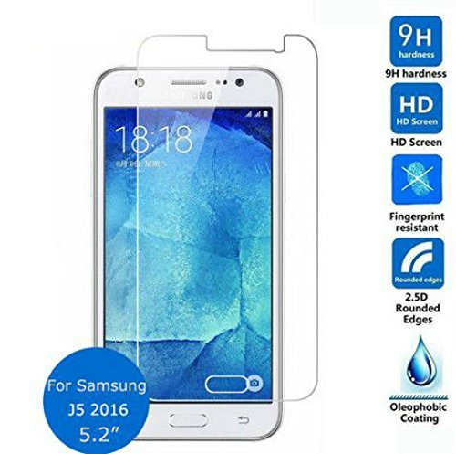 Tempered Glass For samsung J5 By Nakshatra, Screen Protector Screen Guard, Prevents Fingerprinting