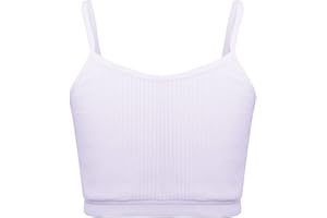 Aislor Reggiseno Casual per Bambina Tinta Unita Canotta Sportiva da Allenamento Ragazza Canottiera da Ballo Yoga Crop Top