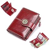 ❤️ Viele Fächer: dieses Portemonnaie Damen ist sehr niedlich und hat eine perfekte Maße: 12,5x10x2.5 CM (BxHxT) und sehr praktische Inneneintelung: 10 Kreditkartenfächer, 2 Fotofächer, 8 Geldscheinfächer und 1 Münzfach mit Reißverschluss.