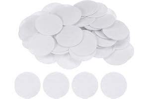 sourcing map 100pcs Rond Feutre Cercles, 40mm 1-1/2" Artisanat Feutre Tampons Non-Tissé Tissu Tampon pour Bricolage Couture Artisanat Coupe Projets Artisanat Finition, Blanc