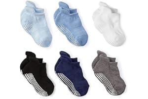 LuminLi 6 Pack Non Slip Kids Toddler Baby Socks with Grip...