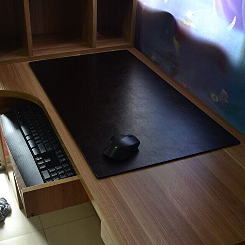 Kupx Schreibtischunterlage für Computermonitor und Maus, Leder, 71,1 x 38,1 x 0,5 cm, Schwarz - 3