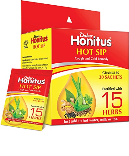 Dabur Honitus Hot Sip- Ayurvedic Kaadha (Pack of 30 sachets) RS.168 (20.00% Off) - Amazon