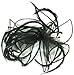 Elegant and Feminine Chiffon and feather fascinator On Comb ,Available in 5 Colours ,Red,Silver Grey,Black ,Brown and Cream ,Ideal wedding,Ladies day ,Ascot ,race meetings or any Special Occasion .Guaranteed to Turn heads Whenever Worn . (Black)
