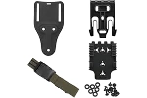 AOTUMUT Kit sistema di bloccaggio rapido, con cinghie per fondina, piattaforma per cosciali a metà corsa (17 cm) Base adattatore QLS 22 19