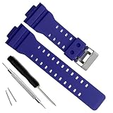 Ersatzarmband aus Naturharz für Casio G-Shock Herren-Armbanduhr GD120/GA-100/GA-110/GA-100C (Blue)