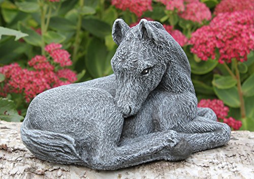 Steinfigur Pferd klein in Schiefergrau, Fohlen, Figur, Deko - 2