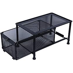 OROPY Armoire à tiroir Coulissant avec Panier Coulissant en Treillis métallique pour Rangement de Placard de Cuisine et Organisateur de Salle de Bain