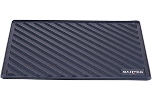 SANTOS Silikon Besteckablage für Grillzubehör - 35x27,5cm - Antirutsch-Matte für ihren Grill - Silikonmatte für Ablagefläche & Unterschrank