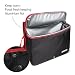Aomaso Car Back Seat Organizer Cooler Multi-Pocket Travel Storage Bag(Heat-Preservation) Storage Pockets and Mesh pockets Black and Rouge
