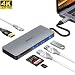 Produktbild ImxPW SANTORA USB 3.1 Typ-C zu HDMI Multiport Adapter, 7in1 USB-C Hub mit 4K HDMI, USB-C PD, USB 3.0/2.0, SD Kartenleser für Apple MacBook mit Thunderbolt 3 Port, Samsung S8, Huawei P20 & Mehr