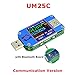 Produktbild UM25C/UM25 Bluetooth Batterieleistungs-Ladegerät-Voltmeter-Amperemeter-Multimeter-Prüfvorrichtung, 1.44 Zoll-Farbe LCD-Anzeige USB 2.0 Art- C Kabel-Widerstand-Last-Impedanz-Meter (UM25C)