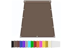 Kebinmaoyi Balcony Privacy Screen PVC UV-Anti Waterproof Multiple Colors for Garden Backyard Deck Patio Fence Porch Brown,0.6x10m(2ft x32.8ft)
