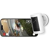 Ring | Cámara exterior Plus con batería (última generación) | cámara inalámbrica exterior, 2K con Ring Vision, alternativa a 